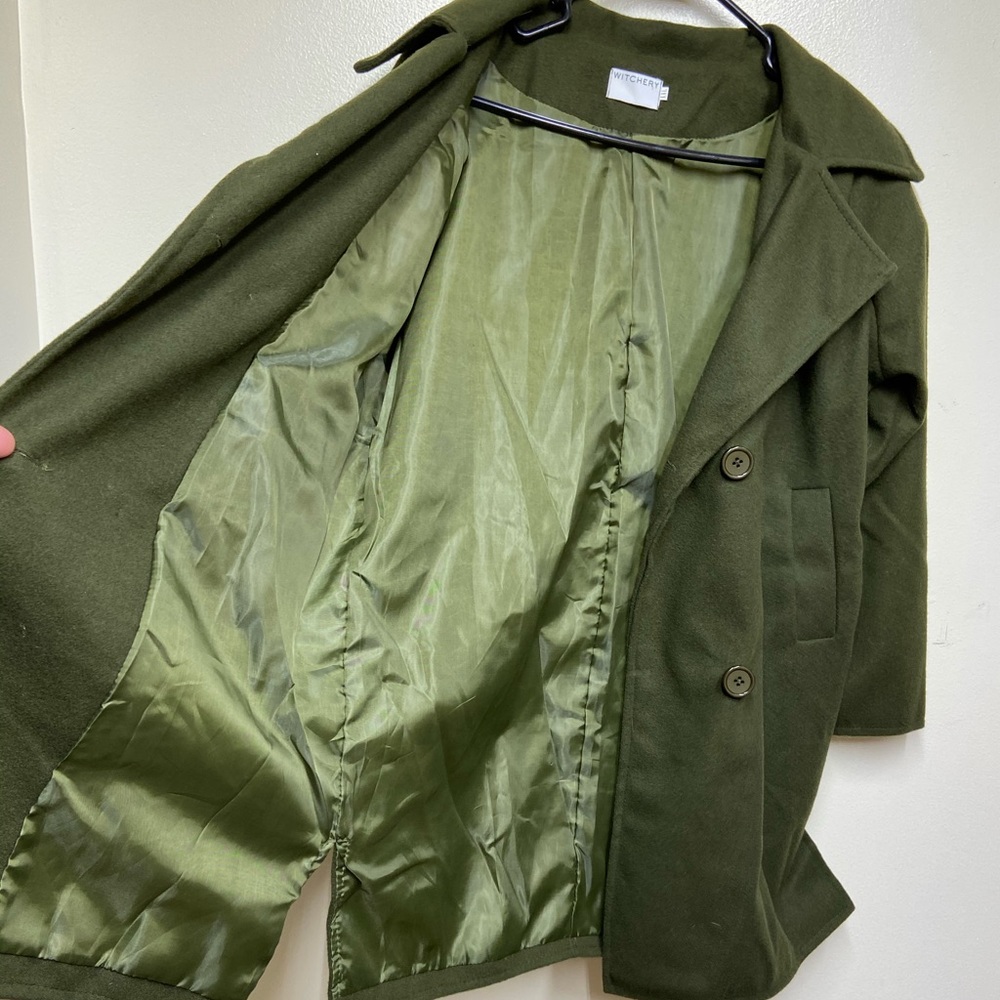 Witchery Australia Olive Green Pea Style Coat XL